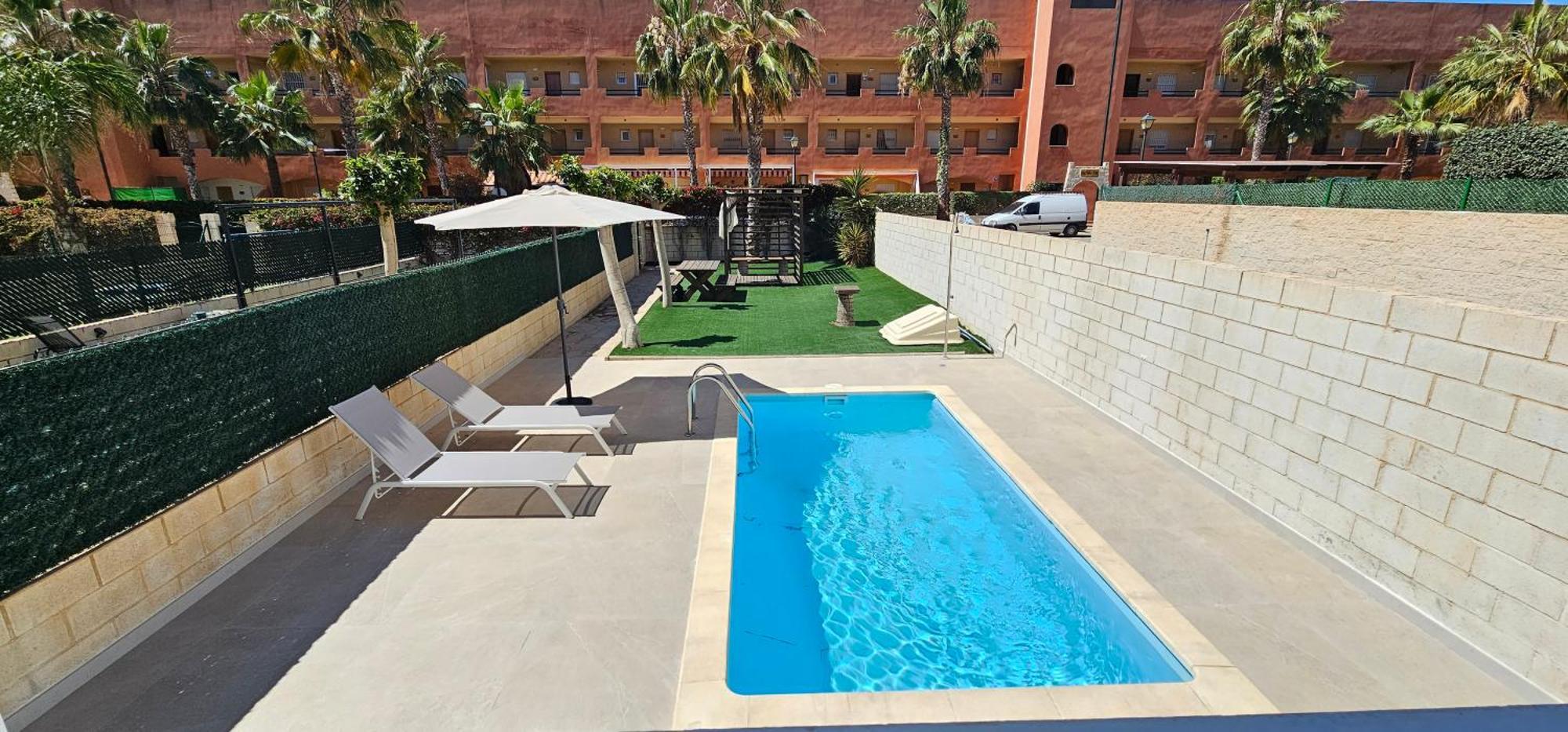 Homes Of Spain, Apartamentos Paraiso Vera Playa, Fatu Hiva, Bajo A Con Piscina Privada En Jardin Privado, Primera Linea De Playa, Wifi 外观 照片